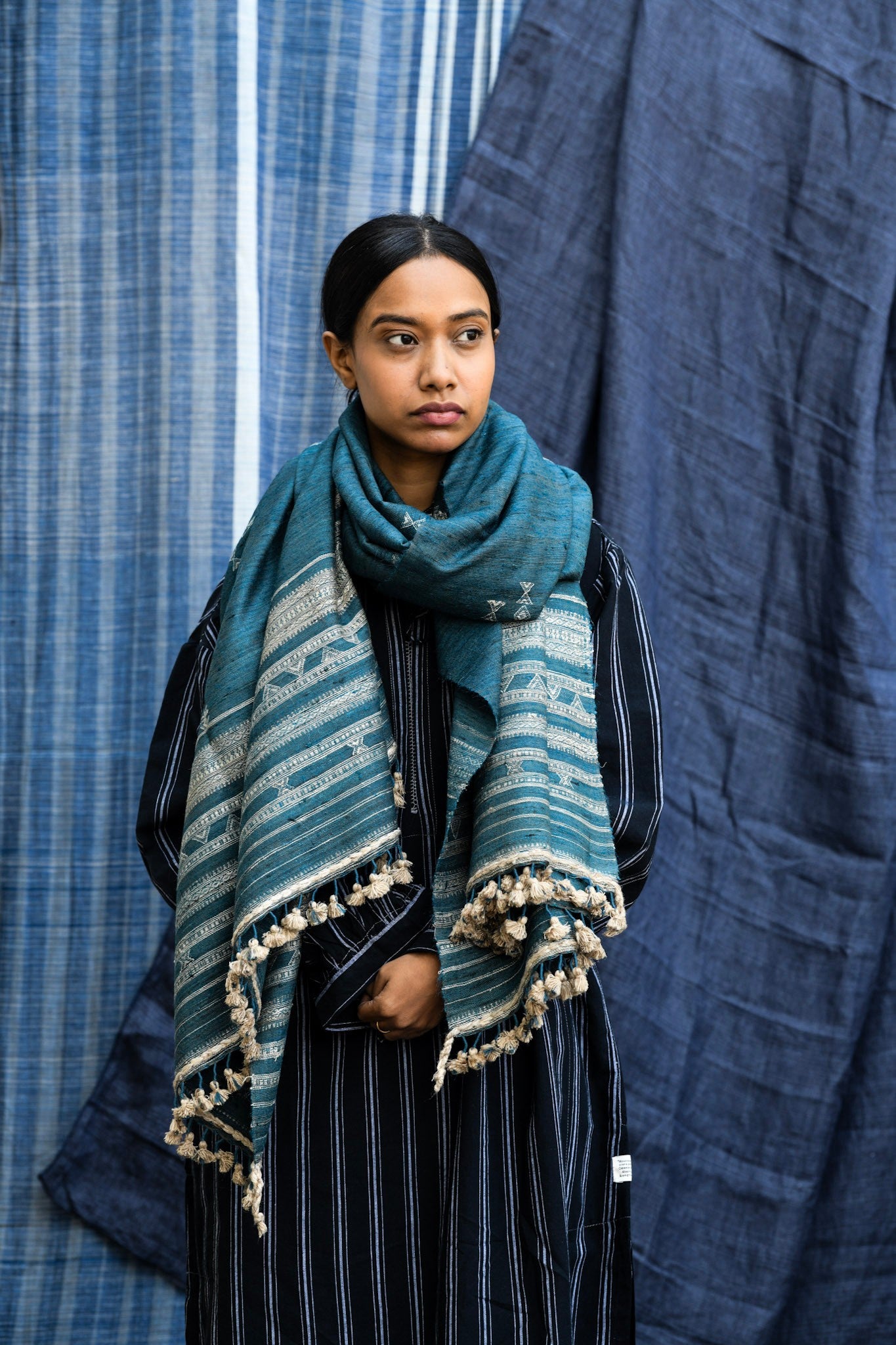 The Handwoven Dream | Wool Silk Shawl – Handspun & Handwoven