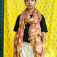 Itajime shibori silk wrap